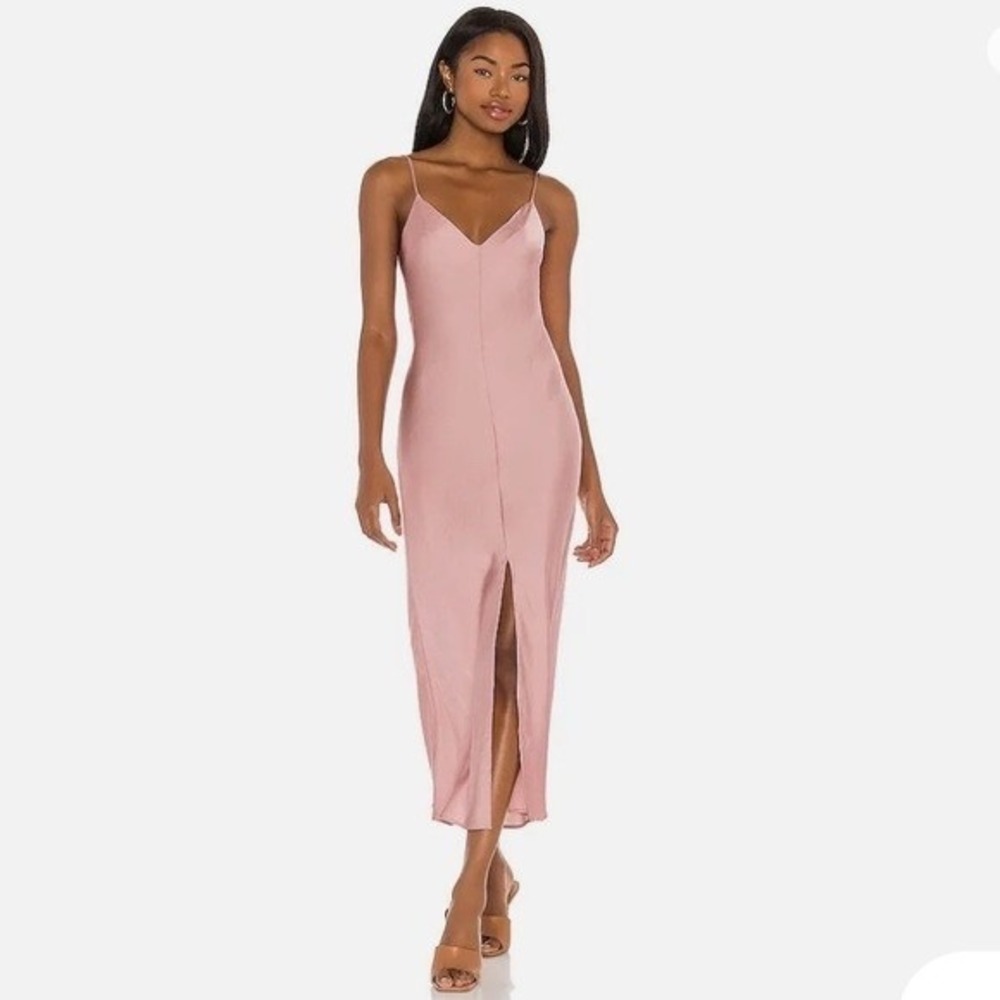 Free People‎ Intimately Smoke and Mirrors Slip Dress XS Mauve Pink Satin $78